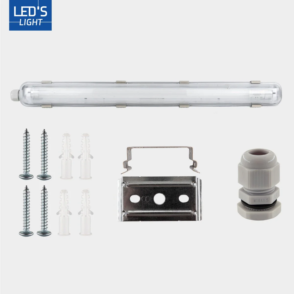 2 PACK -LED's Light Complete LED TL lamp met LED buis 60 cm - Binnen en buiten - 1100 lm - 1x6W - 185lm/w - Energielabel B - Image 9