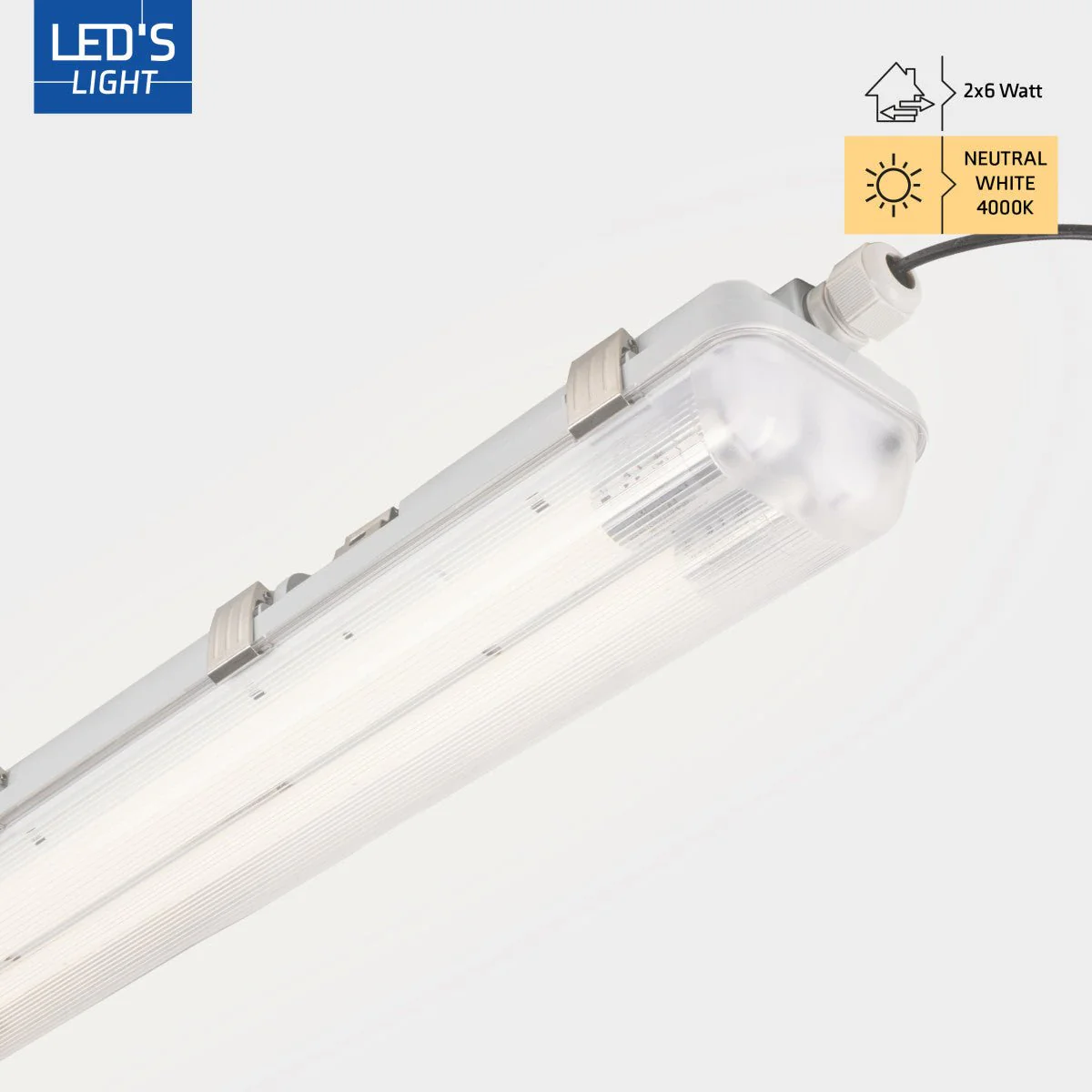 LED's Light Dubbele LED TL lamp 120 cm - compleet met LED buizen - Binnen en buiten - 4260 lm - 4000K - 2x11.5W - 185lm/w - Energielabel B - Image 12