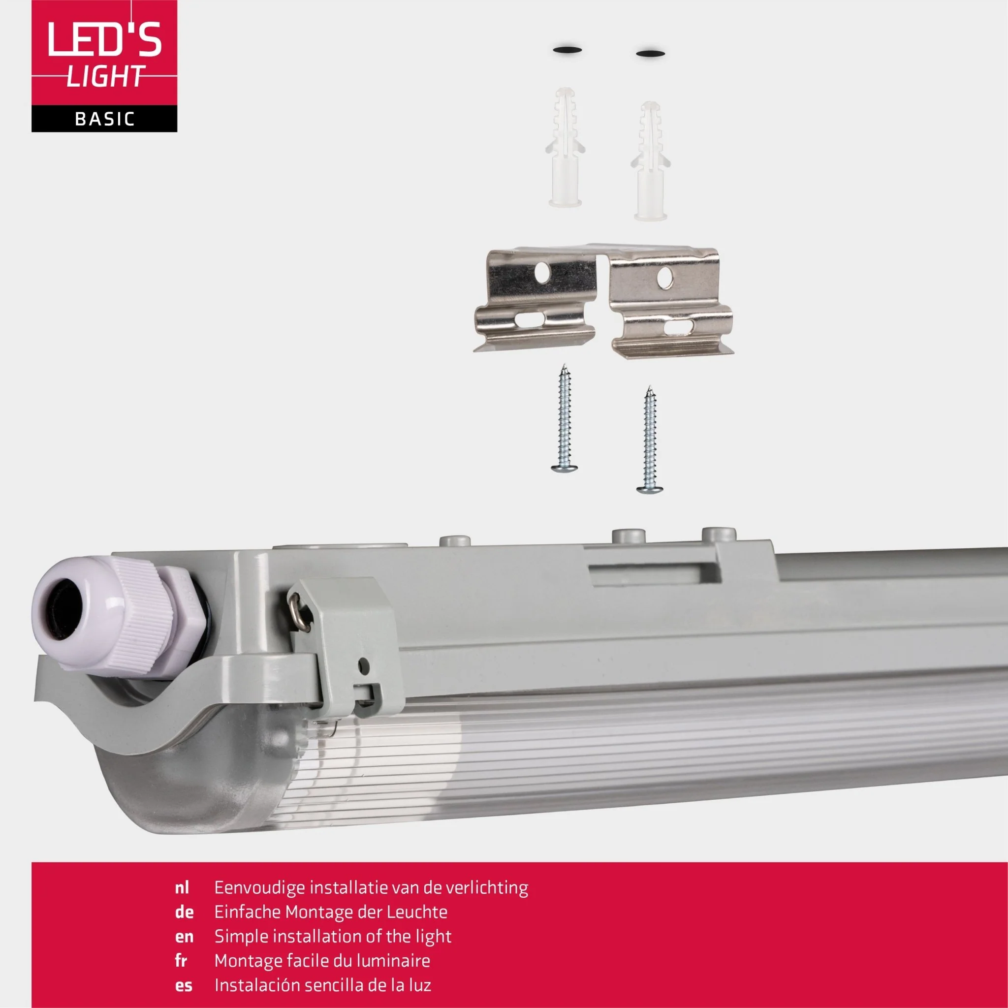 4 PACK - LED's Light LED TL 4  armaturen met lampen 150 cm - Koud wit licht 6500 K - Waterdicht - Complete set - 4 stuks - Image 8