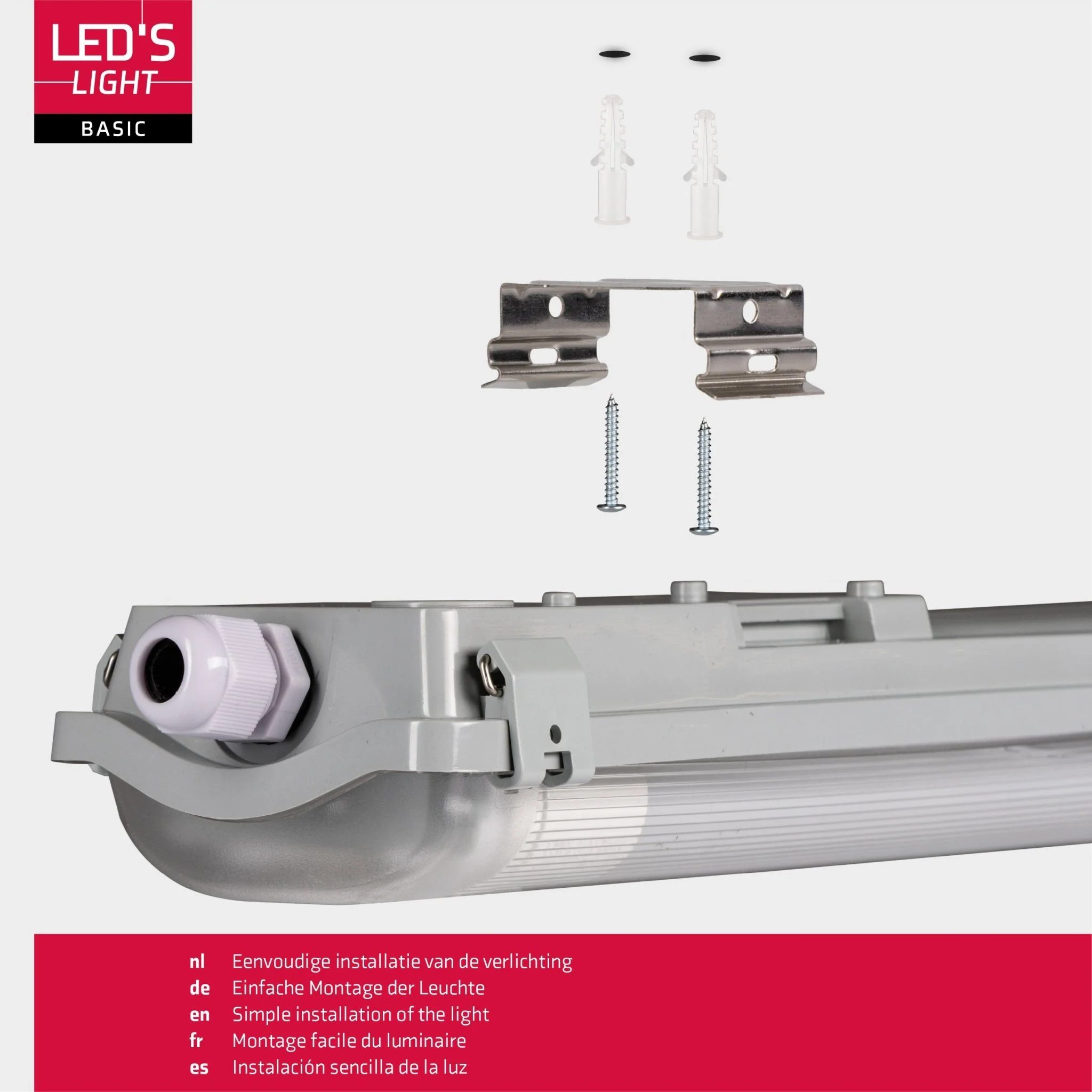 Proventa LED TL dubbel 8 armaturen met 16 buizen 150 cm - Koud wit licht 6500 K - Voordeelverapkking - 8 stuks - Image 6