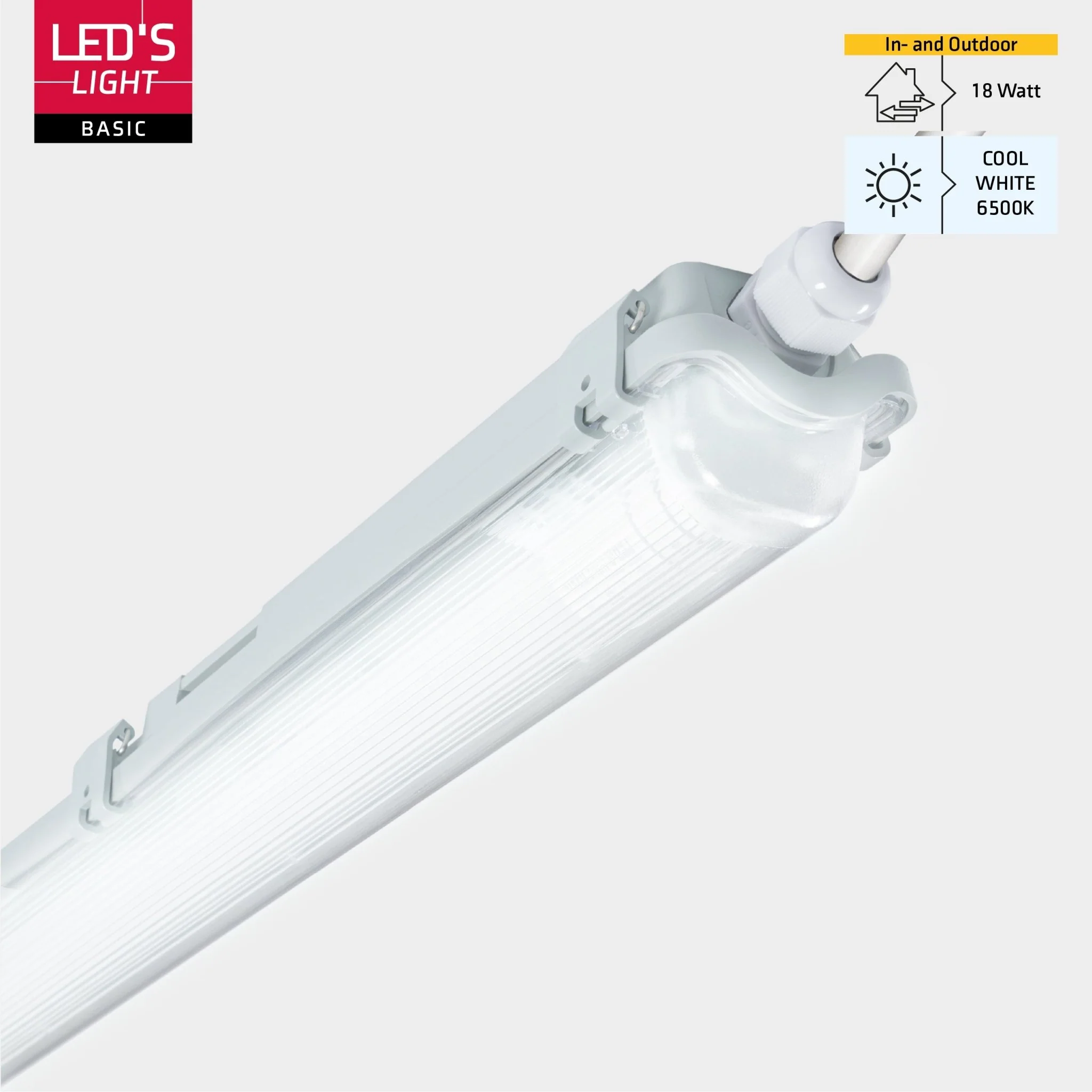 LED's Light LED TL armatuur met lamp 120 cm - Koud wit licht 6500 K - Waterdicht - Complete set - Image 7